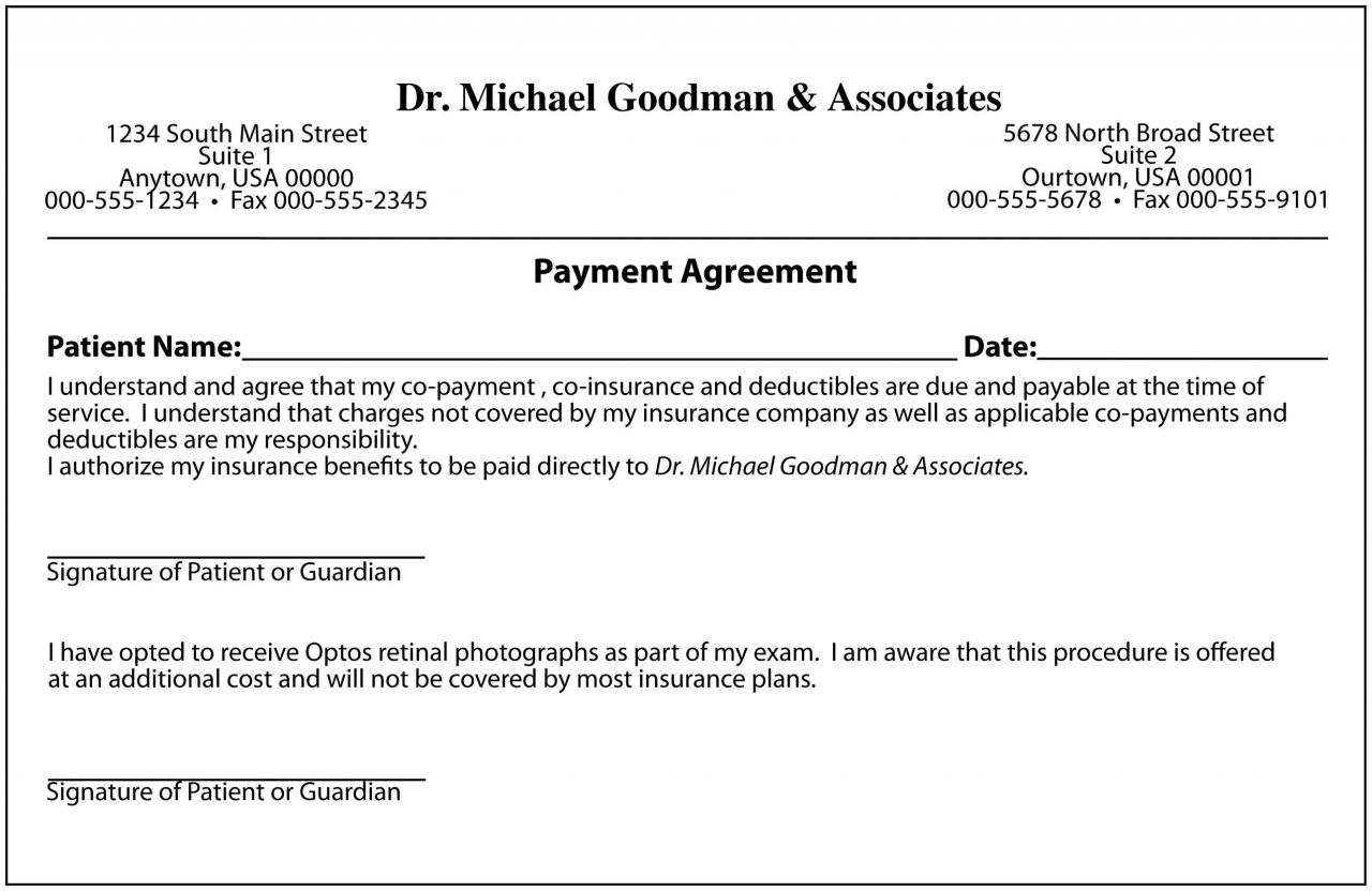 How to write an agreement to pay