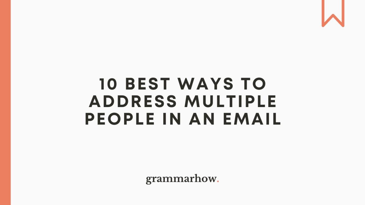 How to address an email to multiple managers