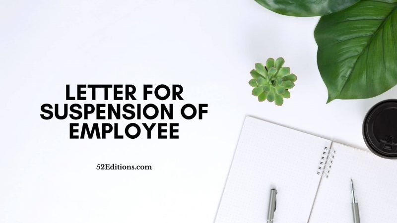 How to write suspension letter to an employee