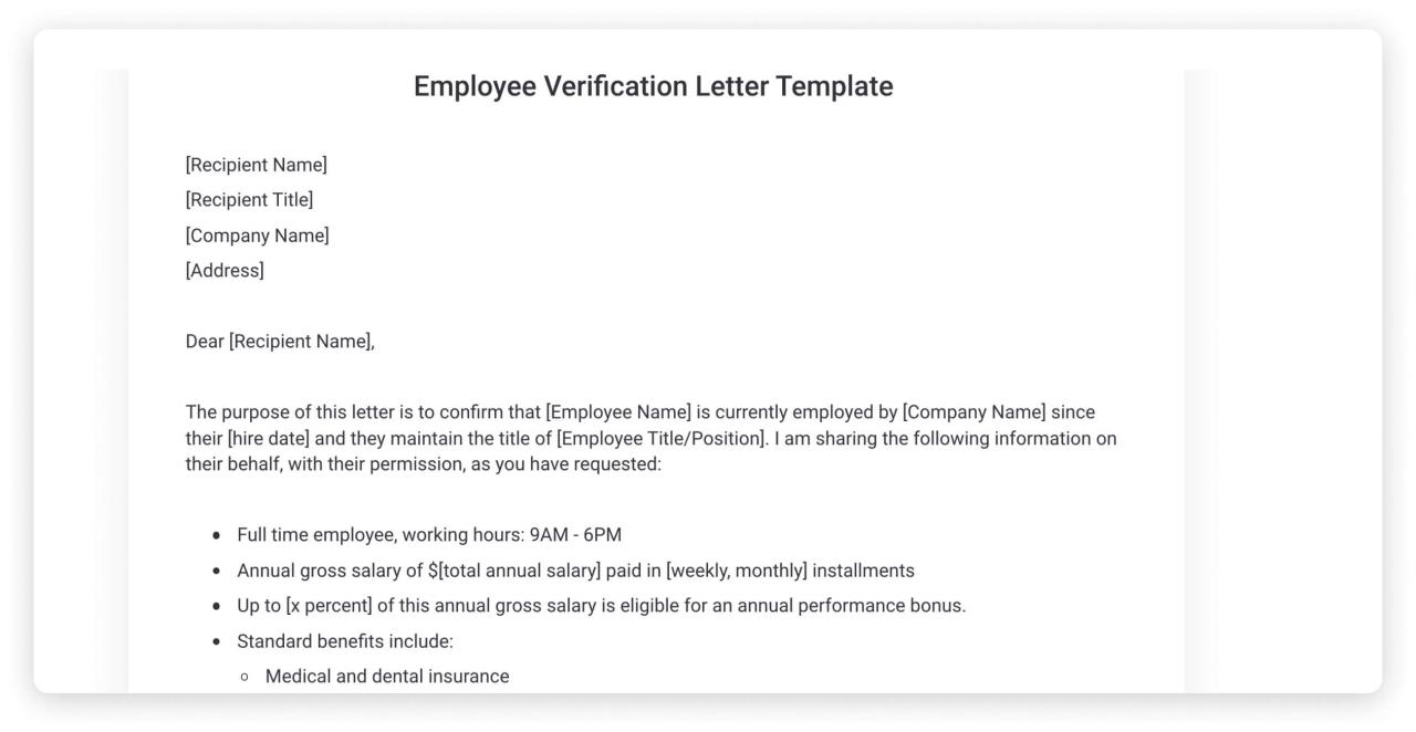 How to write an employee verification letter