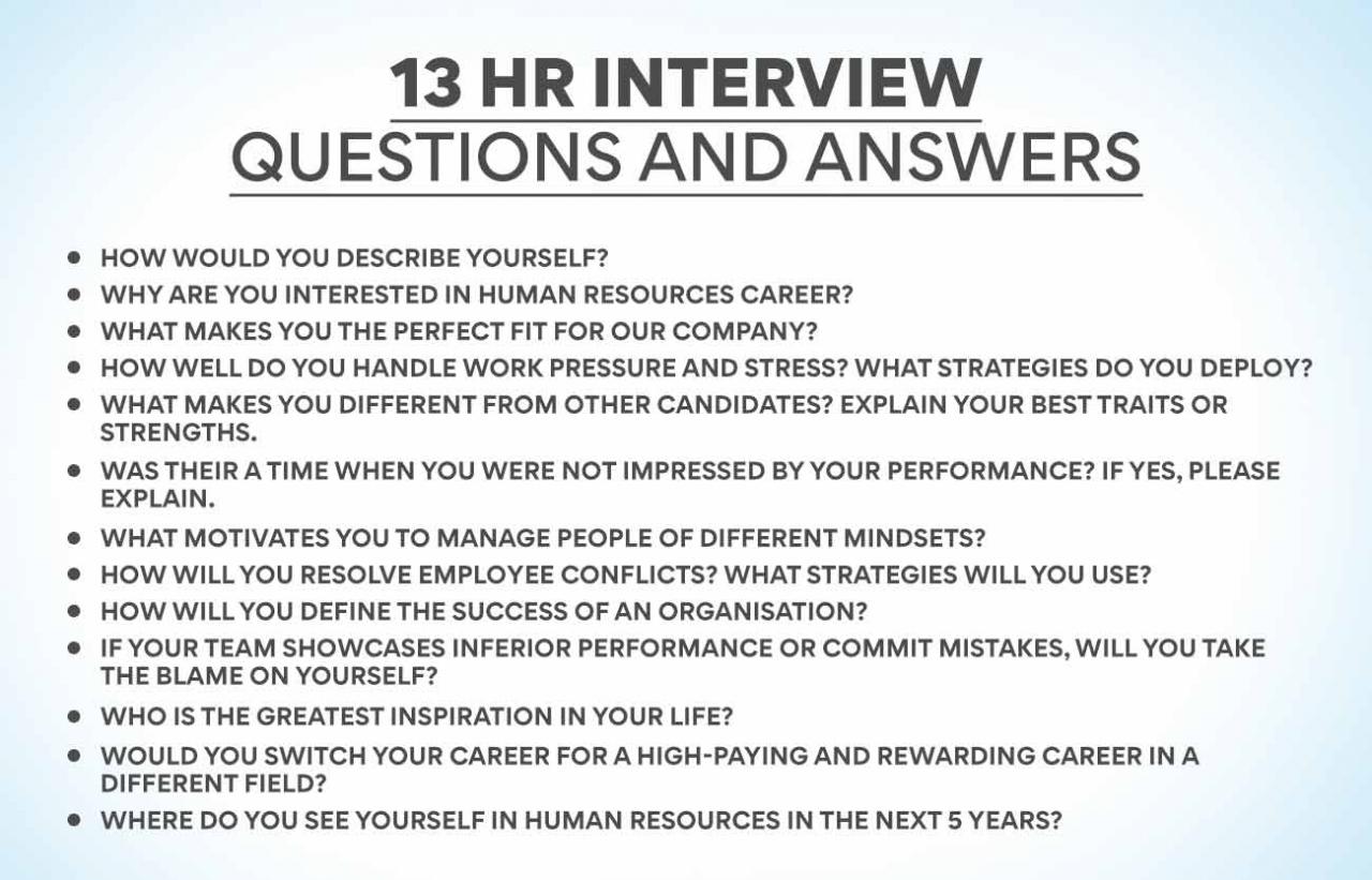 Interview questions to ask an hr manager