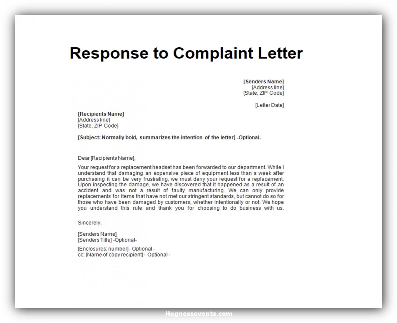 How to write a letter to complaint about an employee