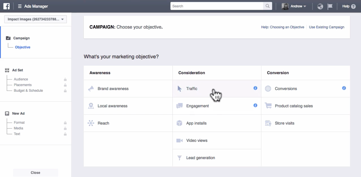 How to create an ad in facebook ads manager
