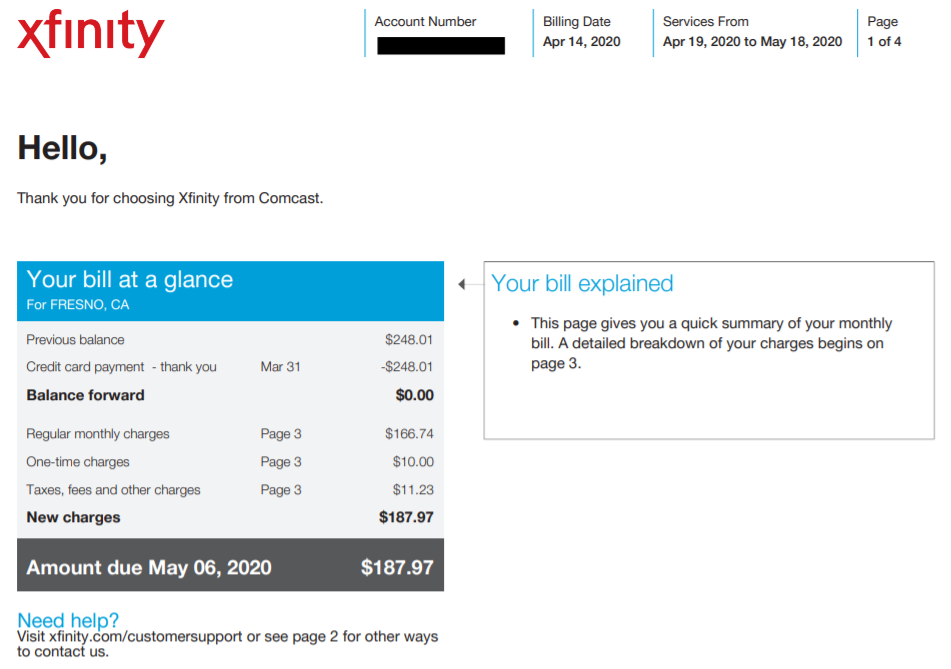 How to pay an xfinity bill