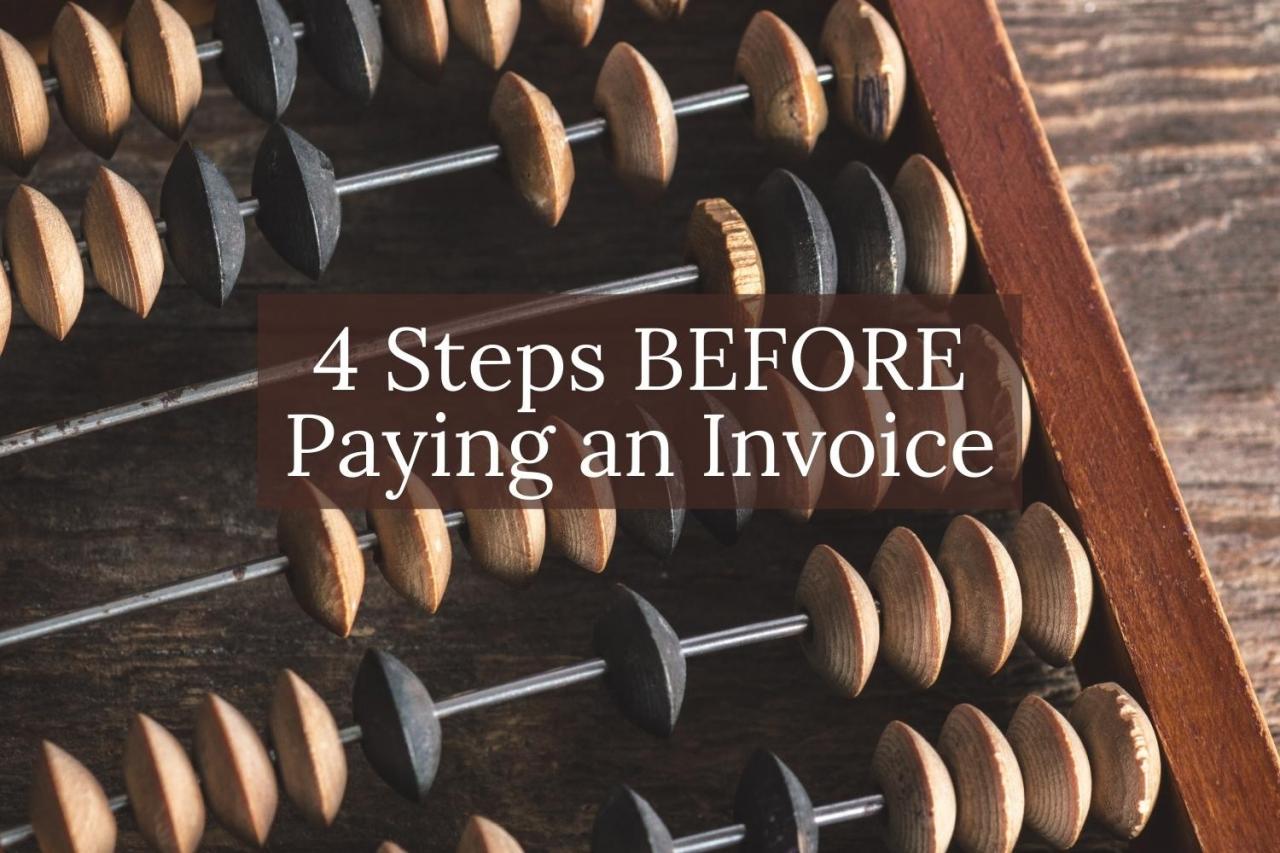 Before paying an invoice