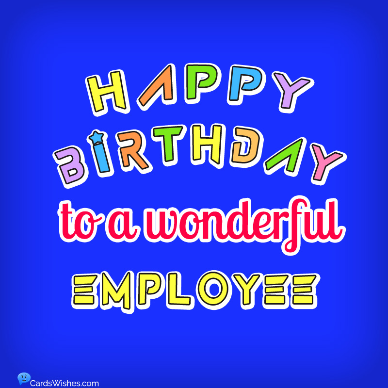 How to say happy birthday to an employee