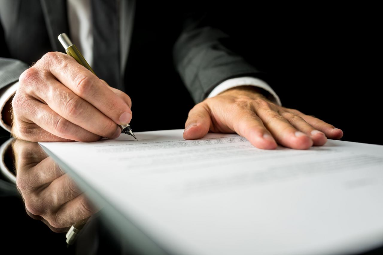 Agreement between a company and an individual