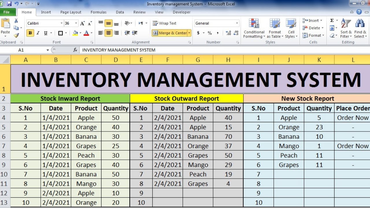 Designing an inventory management system