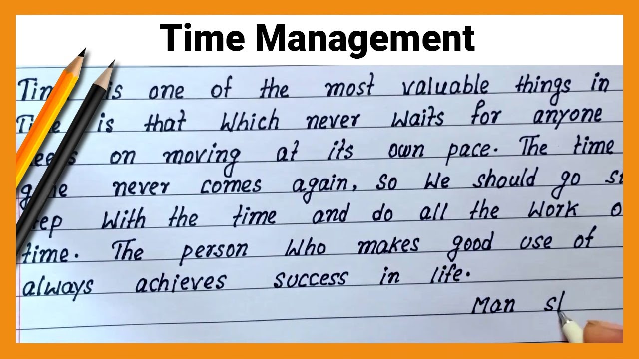 An essay about time management