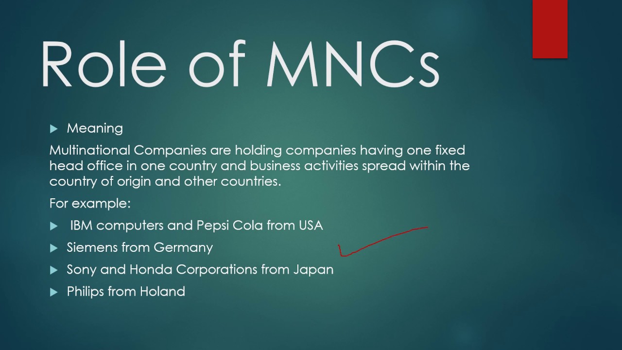 A national company becomes an mnc when it