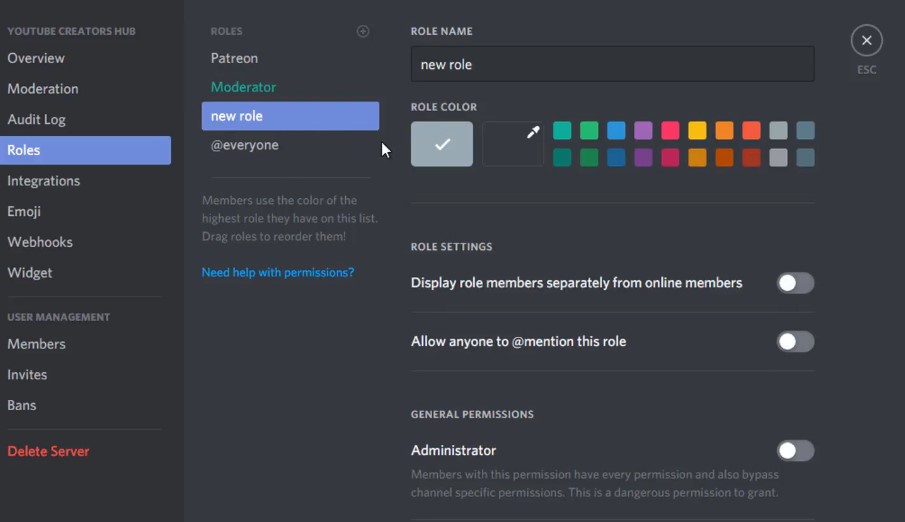 Discord this role is automatically managed by an integration