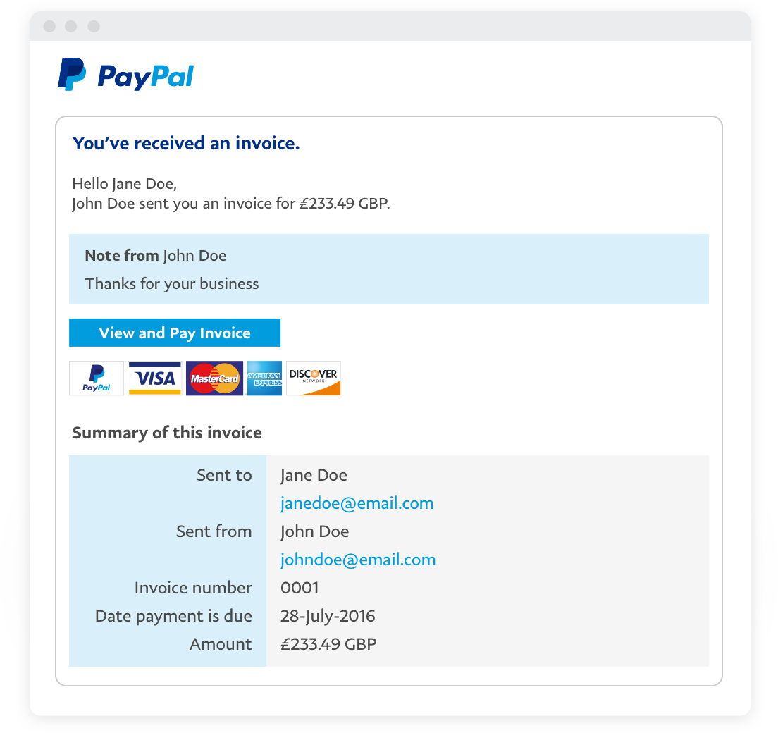 How do i pay via paypal to an email address
