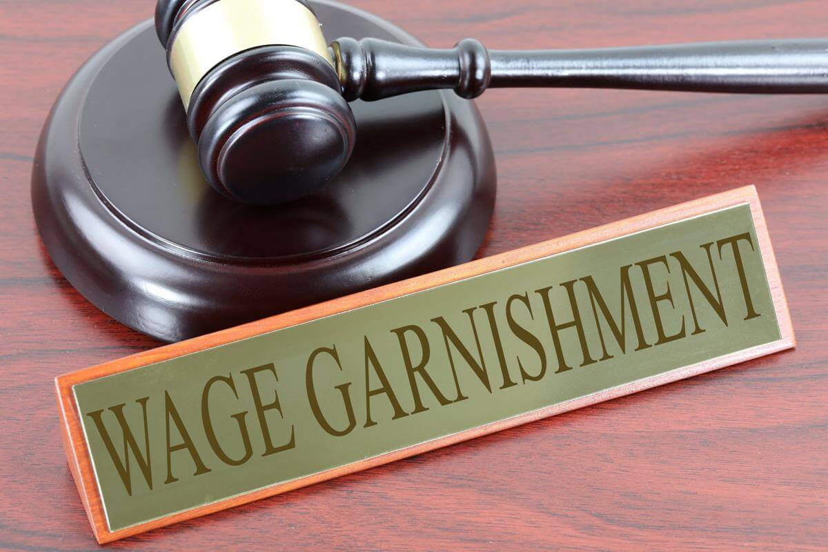 Anyone can place a wage garnishment on an employee's earnings